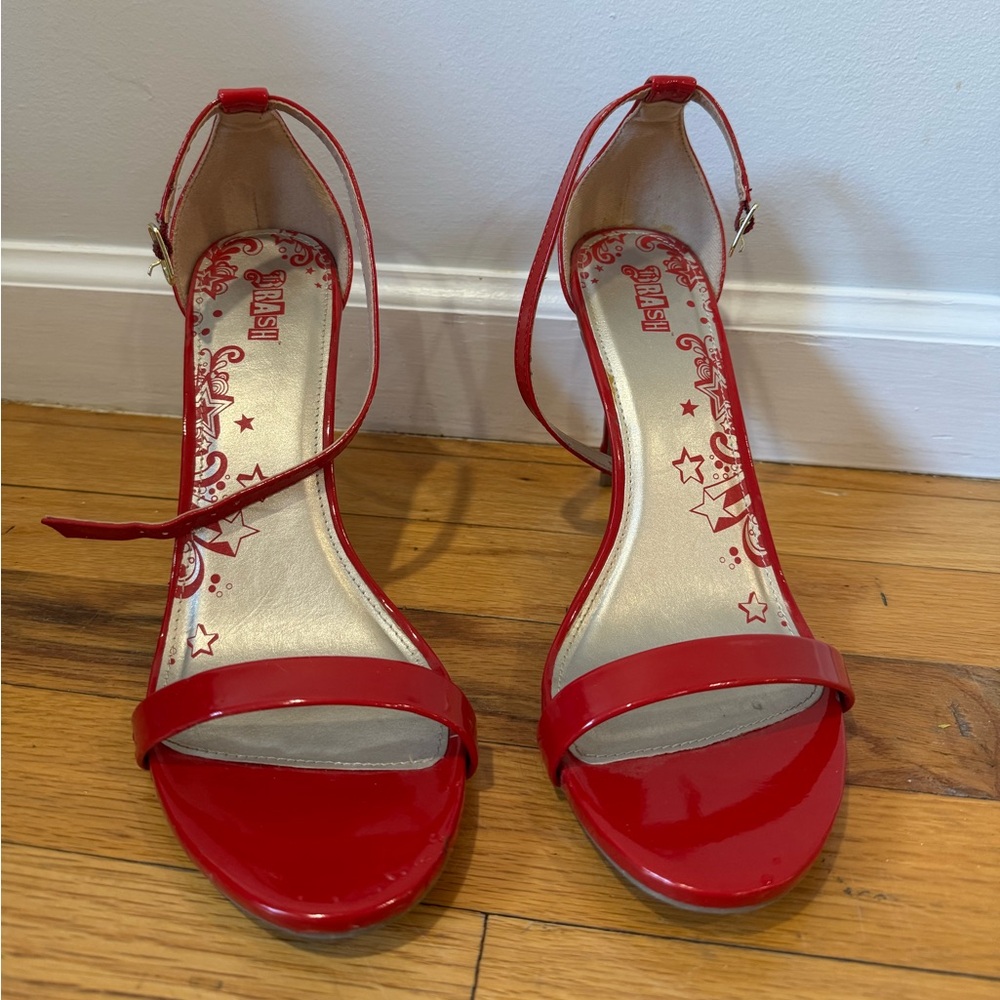 Red Strappy Heels
